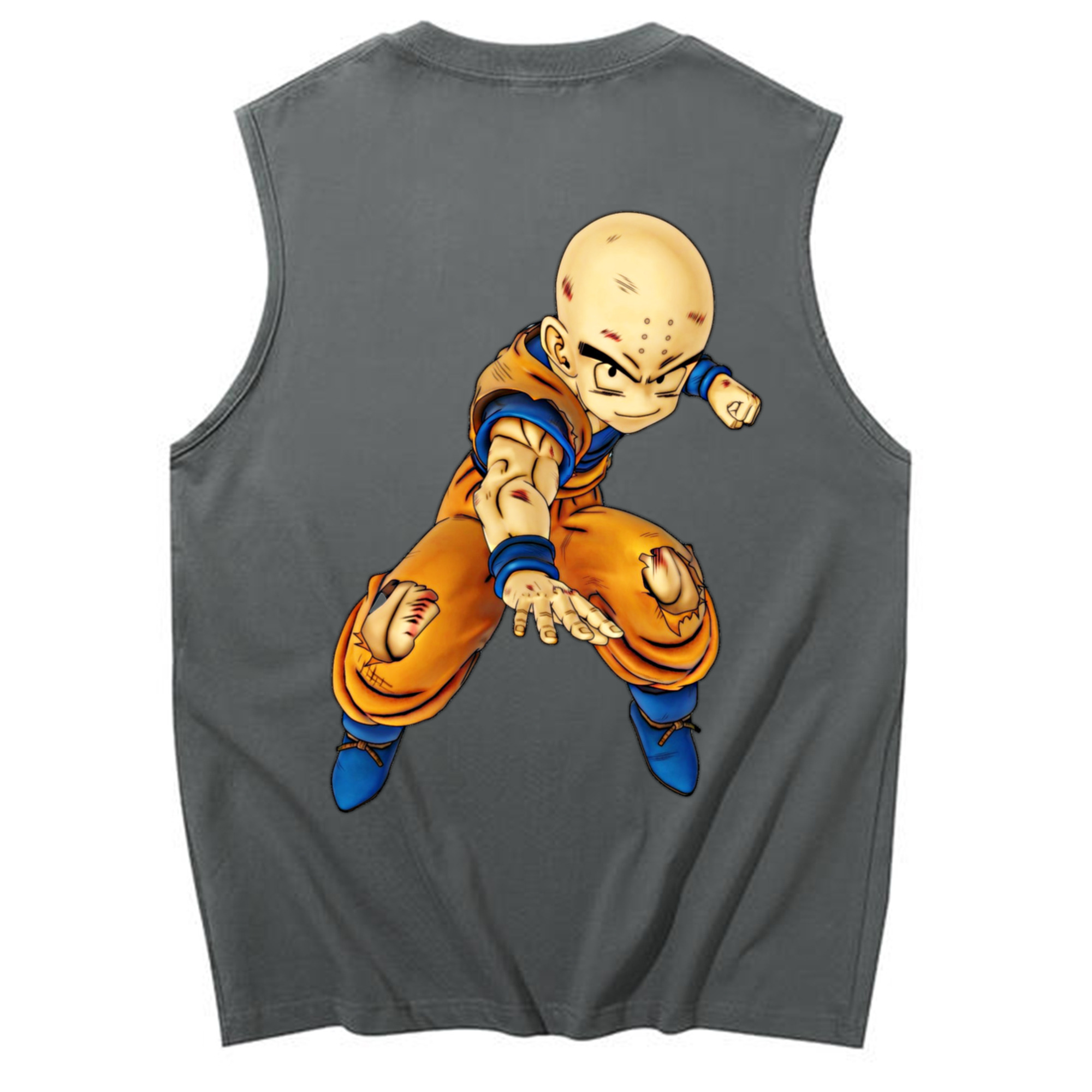 （画像用） ドラゴンボール クリリン DRAGON BALL krillin コットン100％タンクトップ（背面プリント）